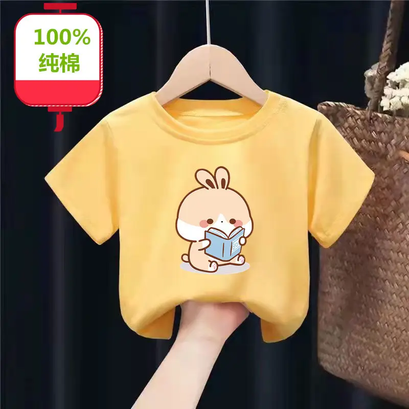 Pure Cotton Baby T-Shirts Set Yellow Pink - Image 33