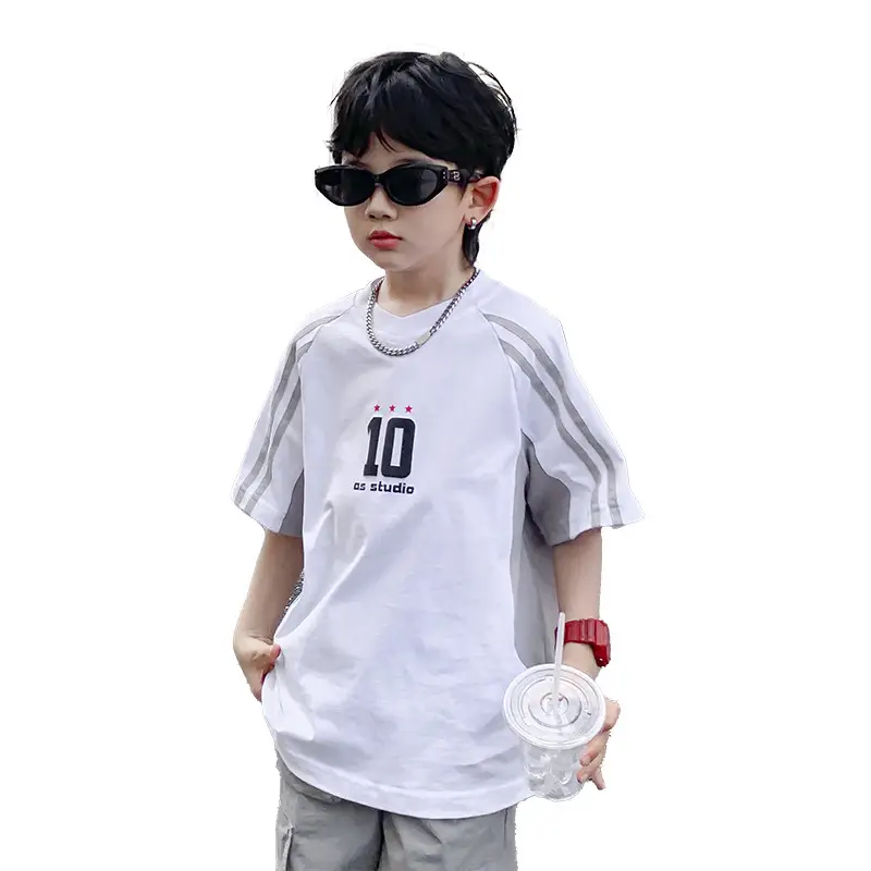 Boys White 1010 Summer T-Shirt 2026 Kids - Image 6