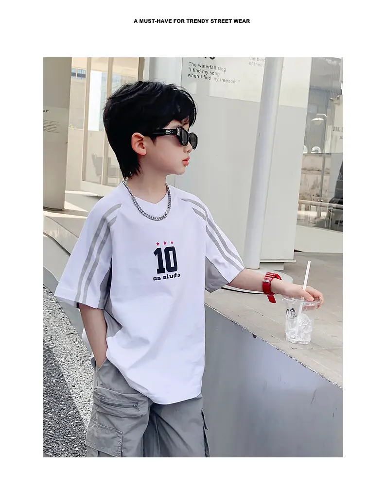 Boys White 1010 Summer T-Shirt 2026 Kids — feature 2