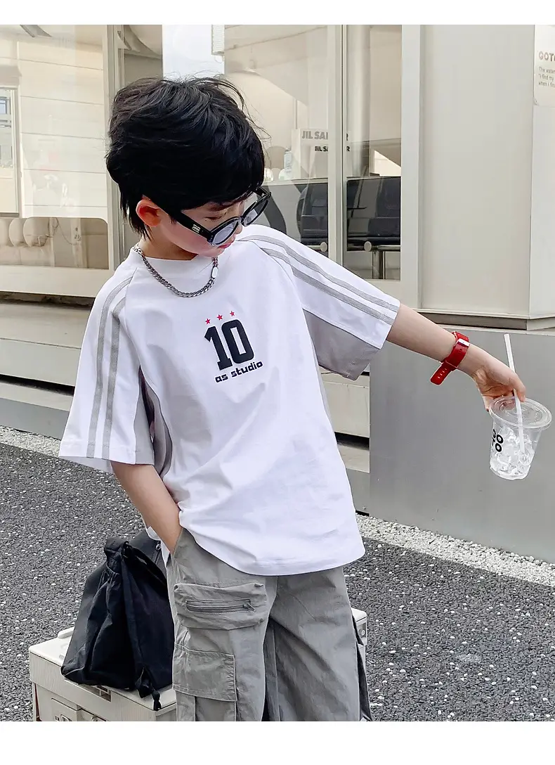 Boys White 1010 Summer T-Shirt 2026 Kids — feature 7