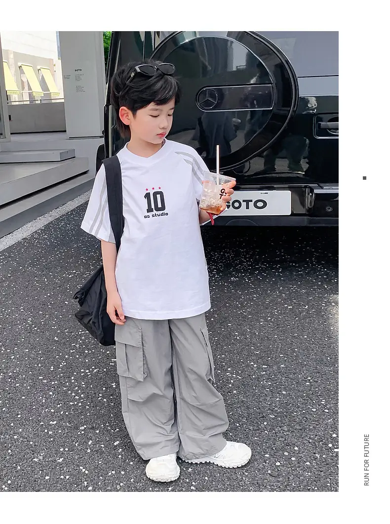Boys White 1010 Summer T-Shirt 2026 Kids — feature 8