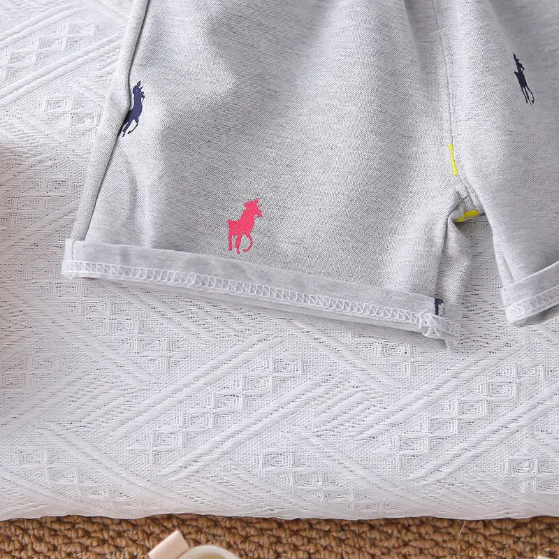 Boys' White Printed Short Sleeve T-Shirt Shorts Set 2025 — feature 23