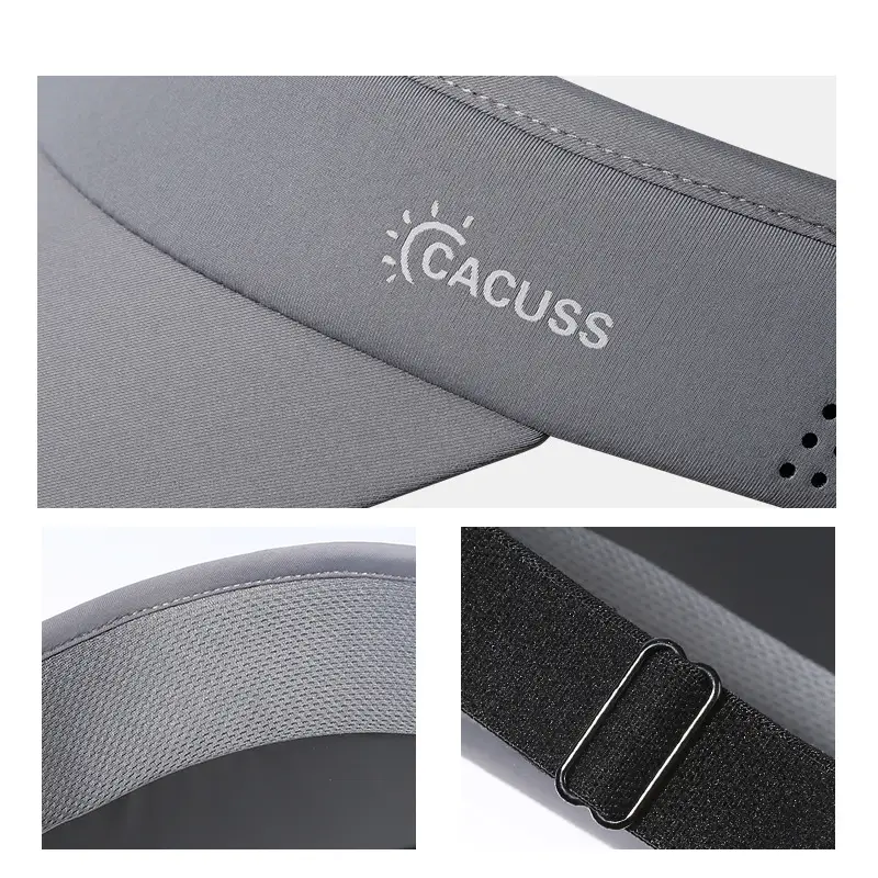 Men Black UV Visor Hat with Brand Logo