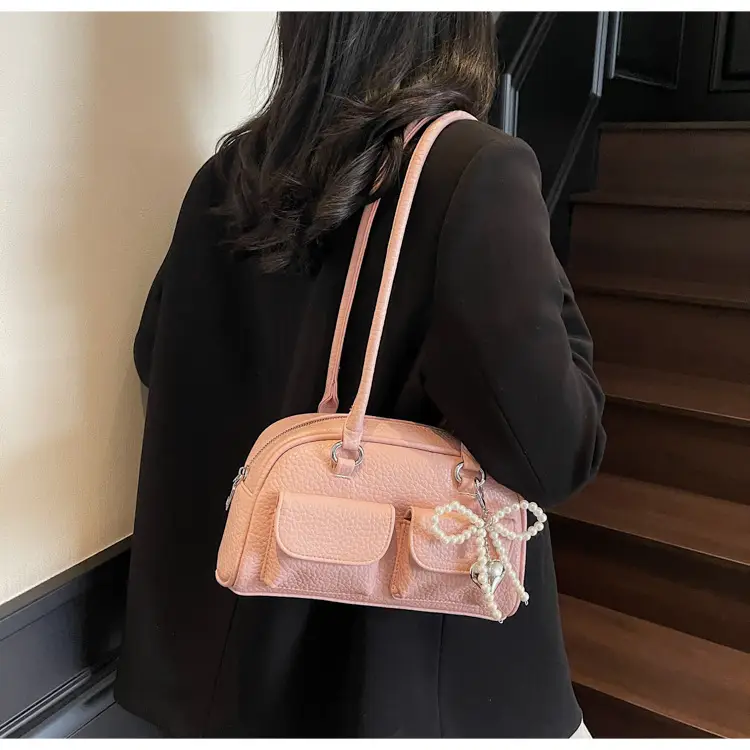Light Blue Pearl Bow Crossbody Bag for Women — feature 22