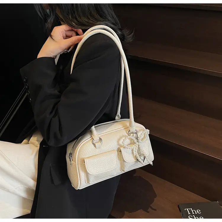 Light Blue Pearl Bow Crossbody Bag for Women — feature 26