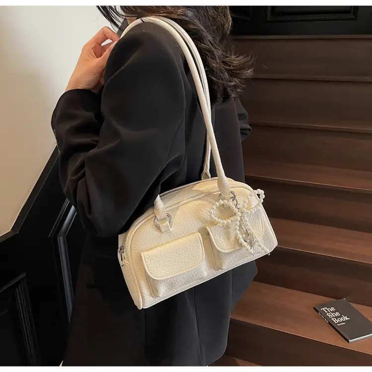 Light Blue Pearl Bow Crossbody Bag for Women — feature 28