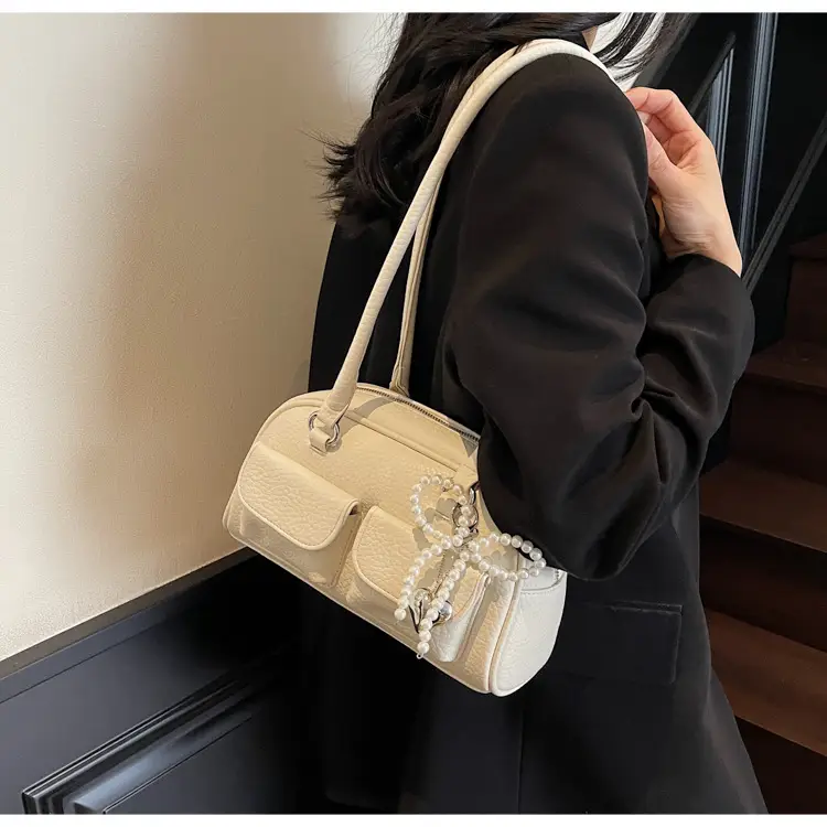 Light Blue Pearl Bow Crossbody Bag for Women — feature 29