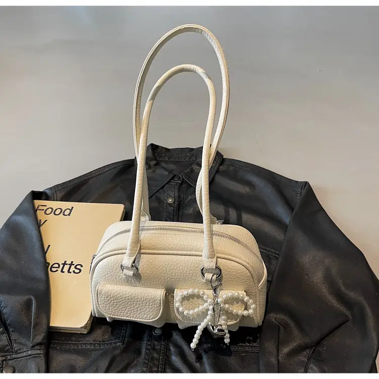 Light Blue Pearl Bow Crossbody Bag for Women — feature 31