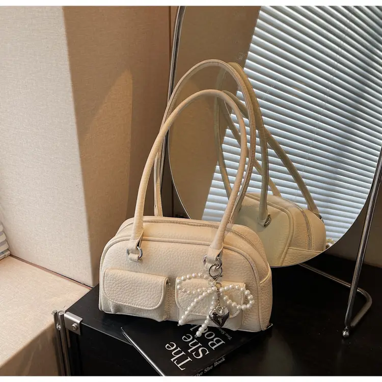 Light Blue Pearl Bow Crossbody Bag for Women — feature 34