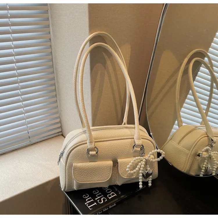 Light Blue Pearl Bow Crossbody Bag for Women — feature 35
