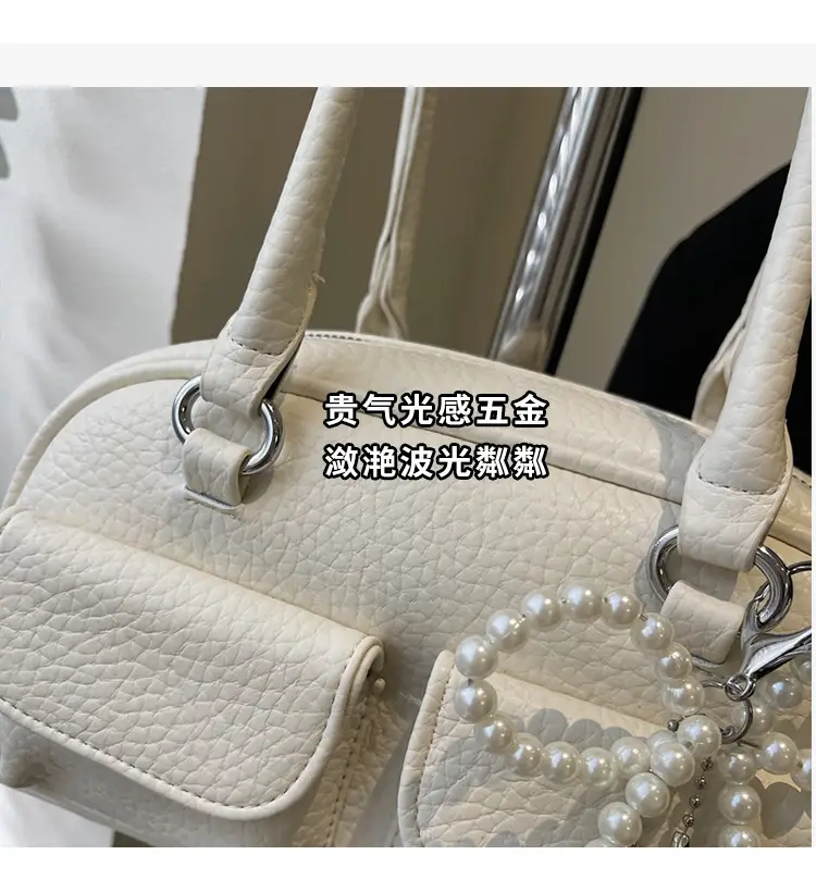 Light Blue Pearl Bow Crossbody Bag for Women — feature 4