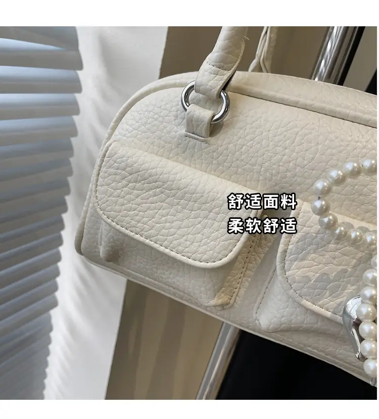Light Blue Pearl Bow Crossbody Bag for Women — feature 7
