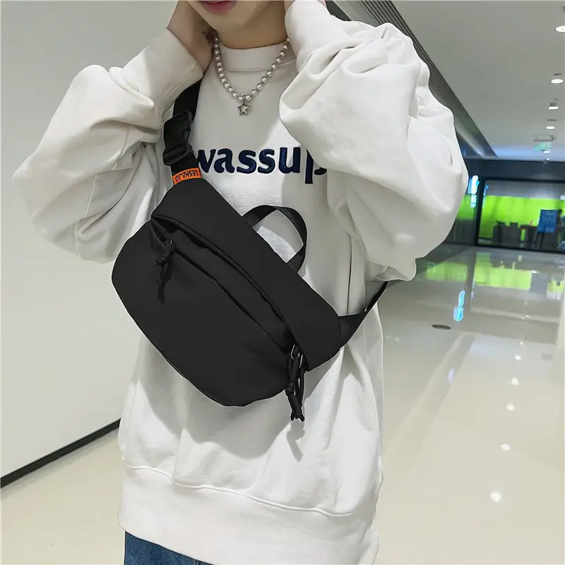 Blue Nylon Crossbody Bag for Women Casual Large Capacity