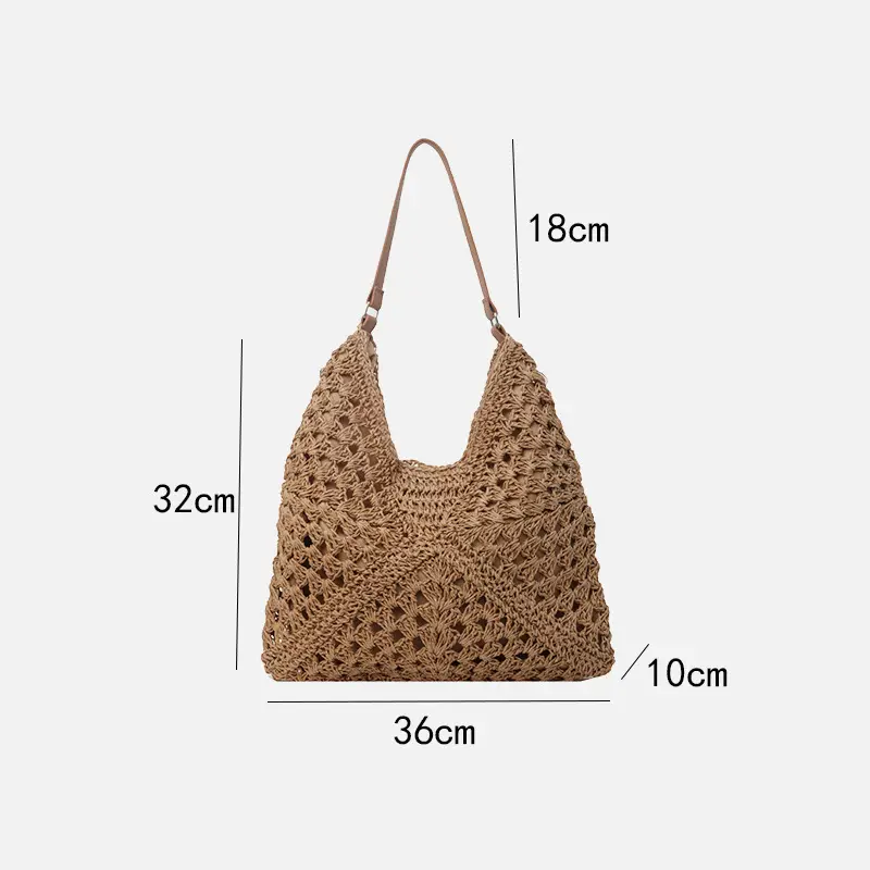 Women's Large Straw Woven Bag for Beach & Commute — feature 1
