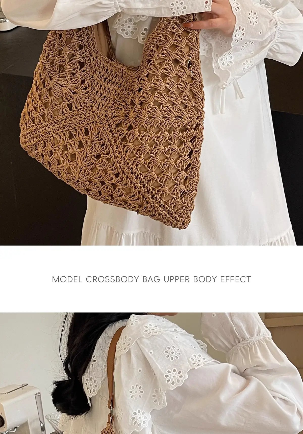 Women's Large Straw Woven Bag for Beach & Commute — feature 7