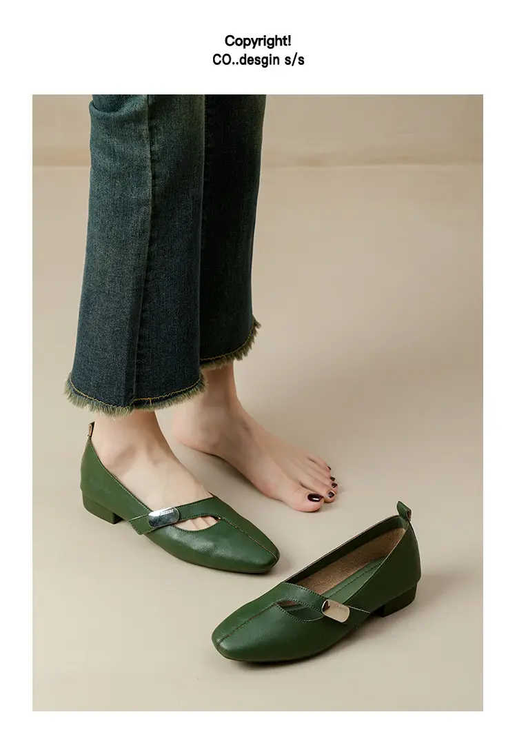 French Flats 2025 New Spring & Fall Flats Cheongsam Thick Heel Women's Shoes Work Clothing Soft Sole Women's Mary Jane Leather Shoes — feature 17