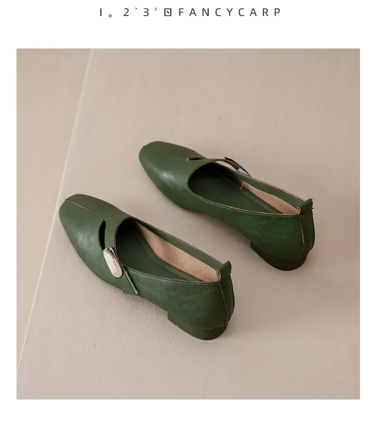 French Flats 2025 New Spring & Fall Flats Cheongsam Thick Heel Women's Shoes Work Clothing Soft Sole Women's Mary Jane Leather Shoes — feature 23