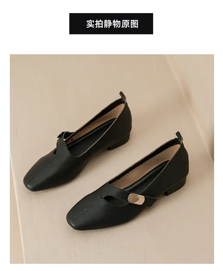 French Flats 2025 New Spring & Fall Flats Cheongsam Thick Heel Women's Shoes Work Clothing Soft Sole Women's Mary Jane Leather Shoes — feature 29