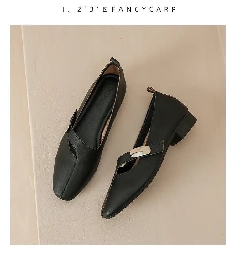 French Flats 2025 New Spring & Fall Flats Cheongsam Thick Heel Women's Shoes Work Clothing Soft Sole Women's Mary Jane Leather Shoes — feature 30