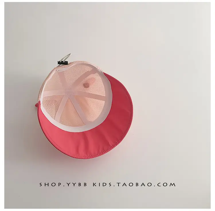 Baby Sun Hat with Cat Ears, Pink Mesh, Large Bristle — feature 10