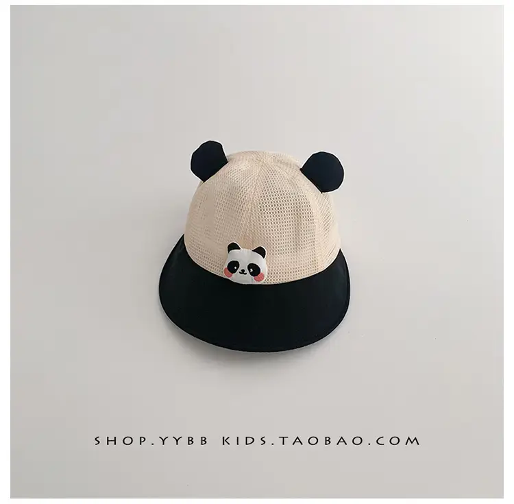 Baby Sun Hat with Cat Ears, Pink Mesh, Large Bristle — feature 14