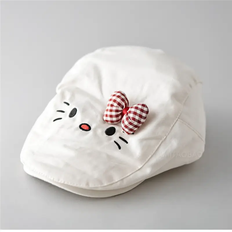 New Three-Dimensional Bow Cat Cap for Women