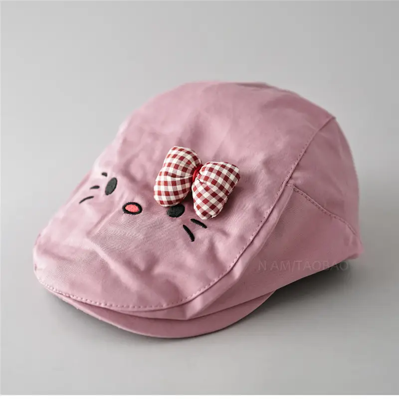 New Three-Dimensional Bow Cat Cap for Women