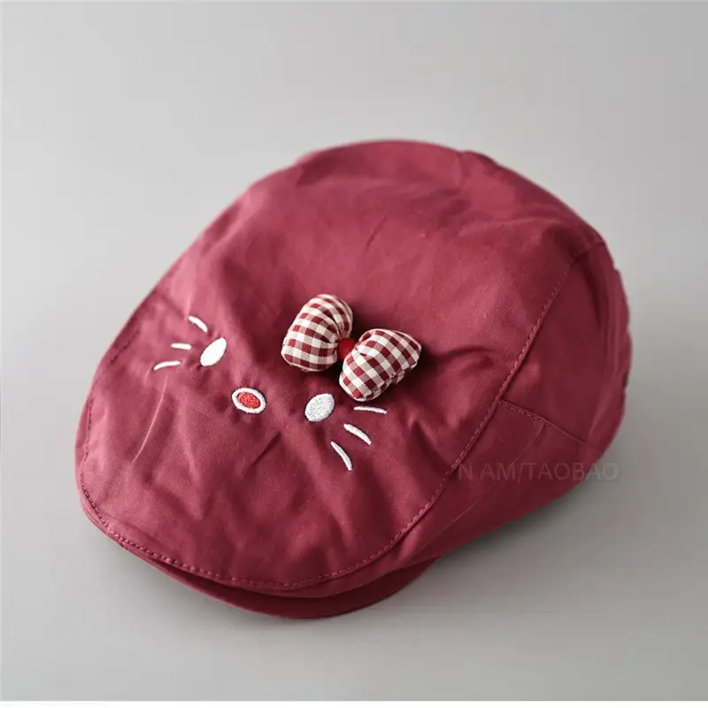 New Three-Dimensional Bow Cat Cap for Women