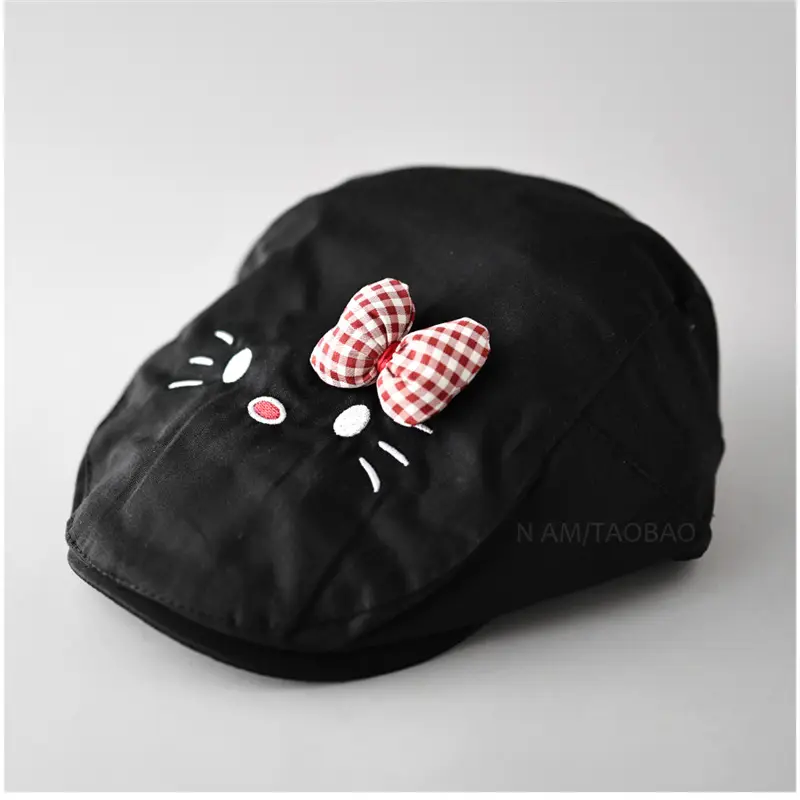 New Three-Dimensional Bow Cat Cap for Women
