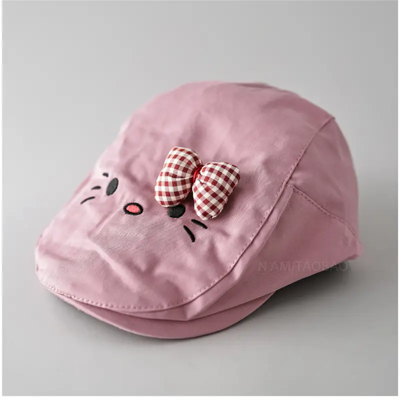 New Three-Dimensional Bow Cat Cap for Women