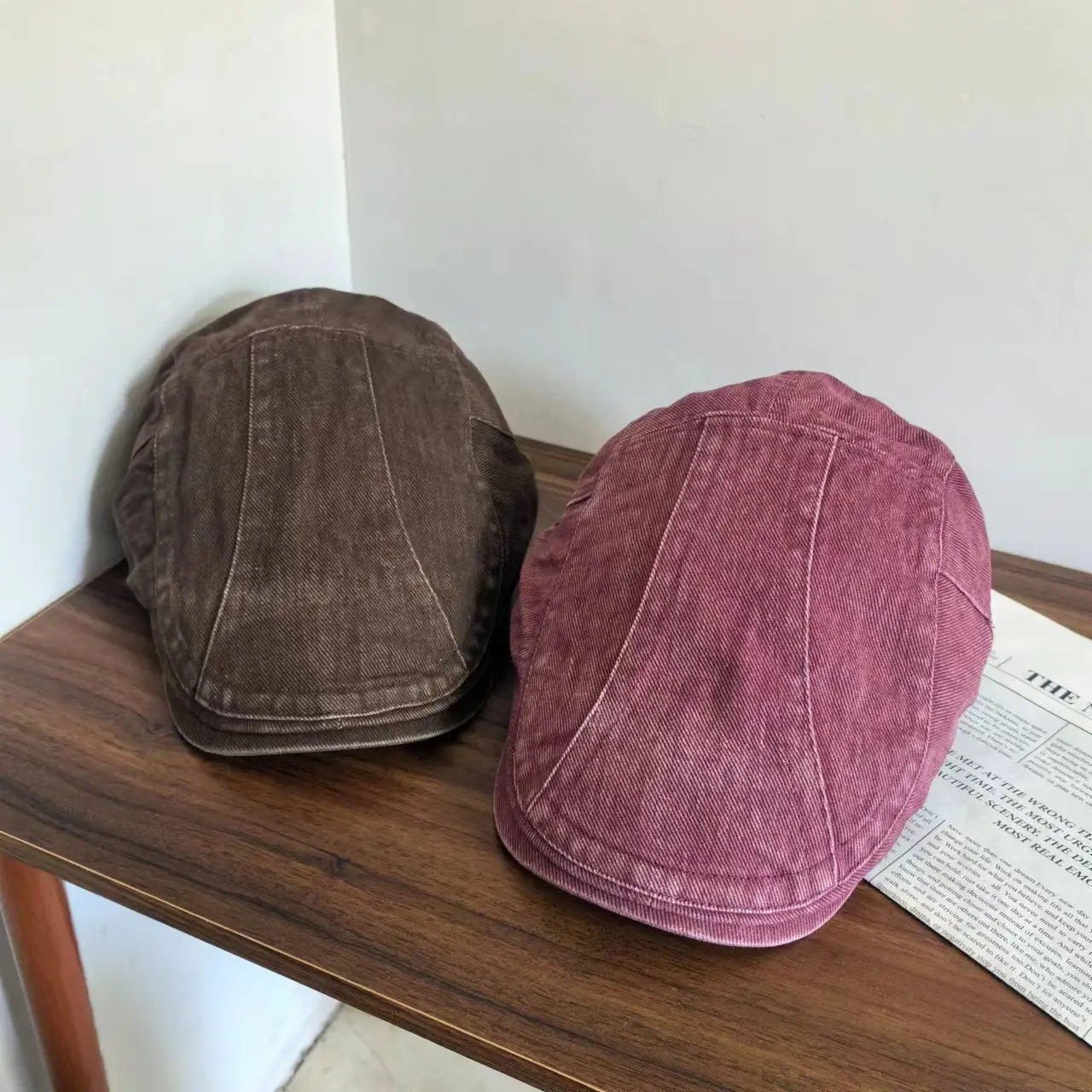Brown Denim Forward Cap Large Unisex - Image 9