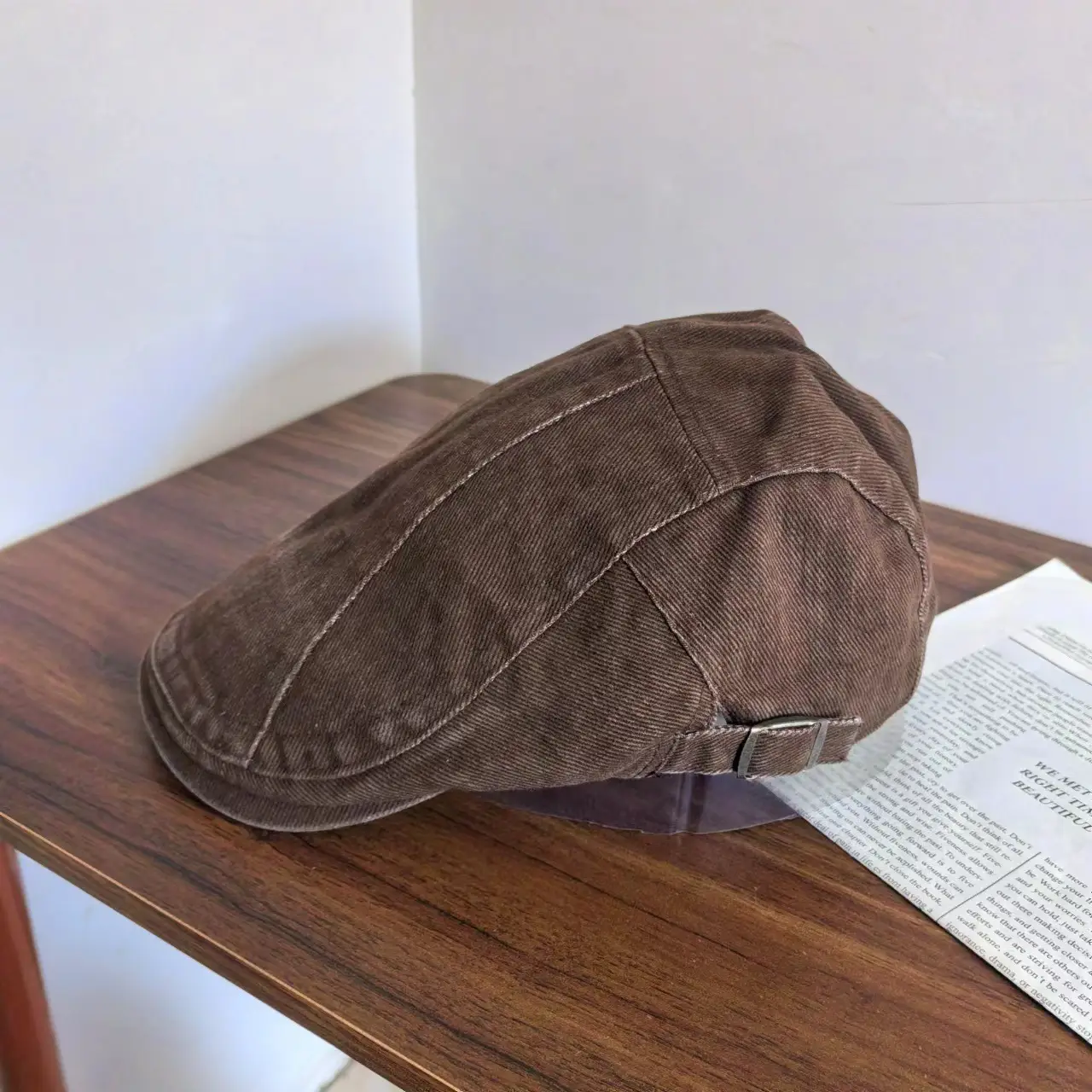 Brown Denim Forward Cap Large Unisex — feature 12