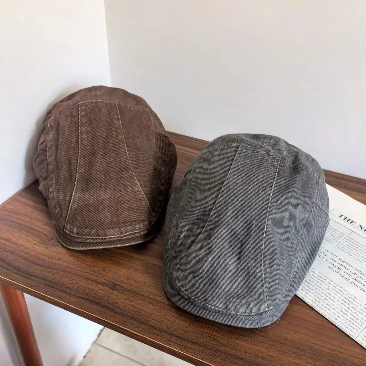Brown Denim Forward Cap Large Unisex — feature 6