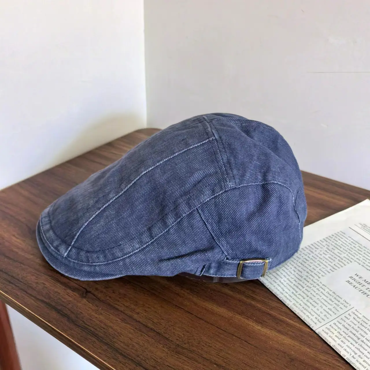 Brown Denim Forward Cap Large Unisex — feature 8