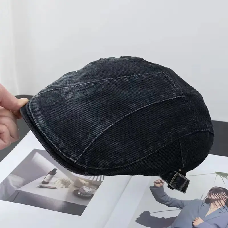 Brown Denim Forward Cap Large Unisex - Image 6