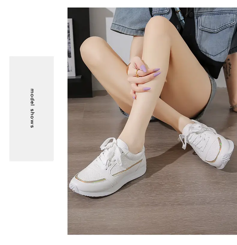 Single Shoes Women's 2025 Spring and Autumn New Round Head Thick Bottom Low-top Lace-up Flat Casual sneaker Foreign Trade plus size Women's Shoes — feature 18