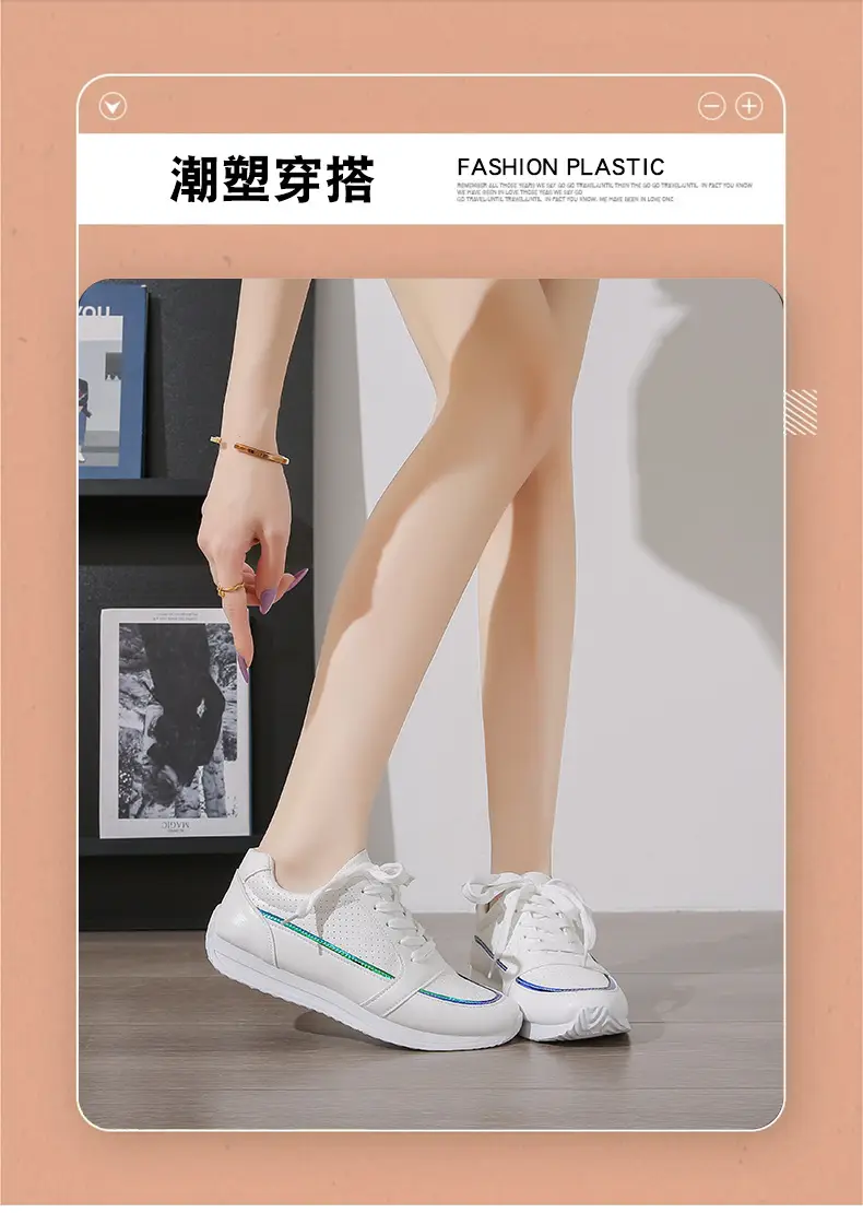 Single Shoes Women's 2025 Spring and Autumn New Round Head Thick Bottom Low-top Lace-up Flat Casual sneaker Foreign Trade plus size Women's Shoes — feature 2