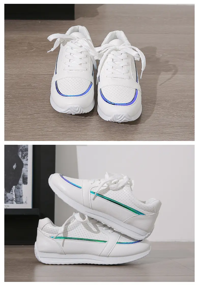 Single Shoes Women's 2025 Spring and Autumn New Round Head Thick Bottom Low-top Lace-up Flat Casual sneaker Foreign Trade plus size Women's Shoes — feature 21