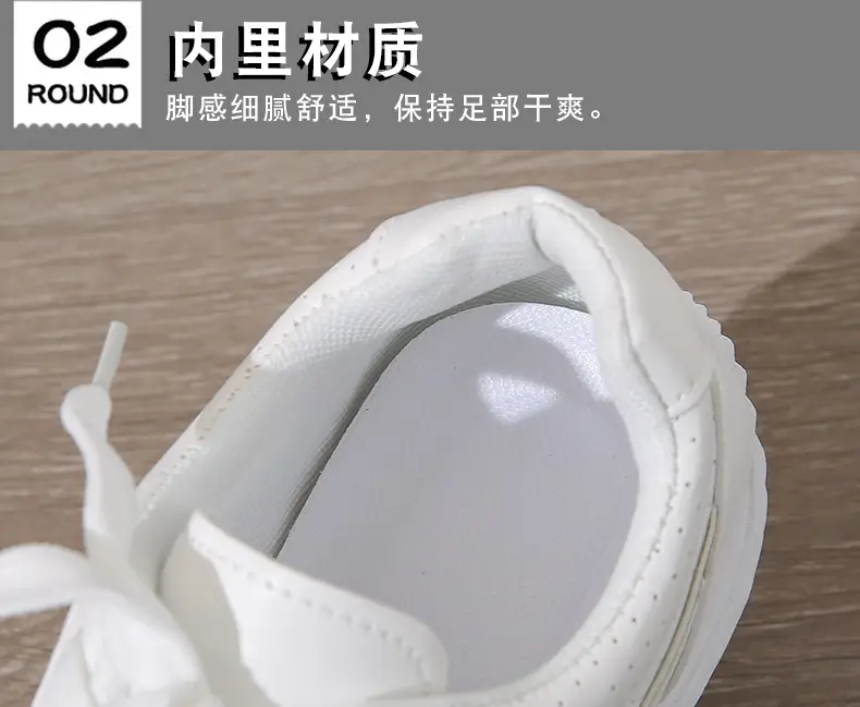 Single Shoes Women's 2025 Spring and Autumn New Round Head Thick Bottom Low-top Lace-up Flat Casual sneaker Foreign Trade plus size Women's Shoes — feature 6