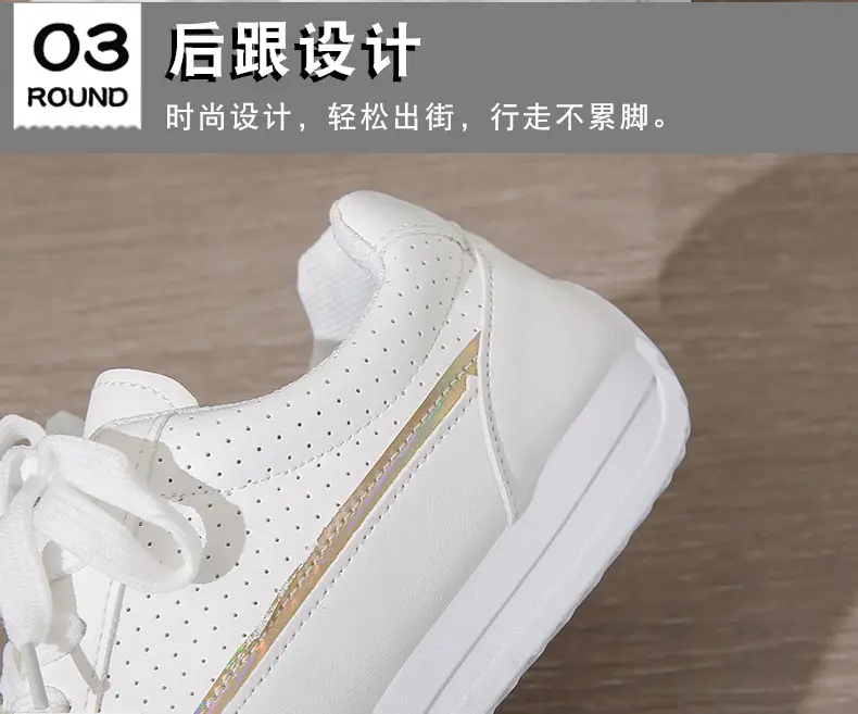 Single Shoes Women's 2025 Spring and Autumn New Round Head Thick Bottom Low-top Lace-up Flat Casual sneaker Foreign Trade plus size Women's Shoes — feature 7