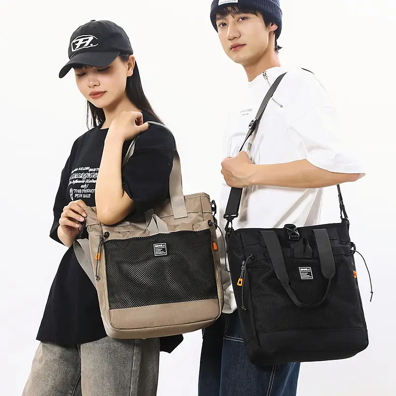 Men's Large Capacity Crossbody Bag with Laptop Compartment - Image 4