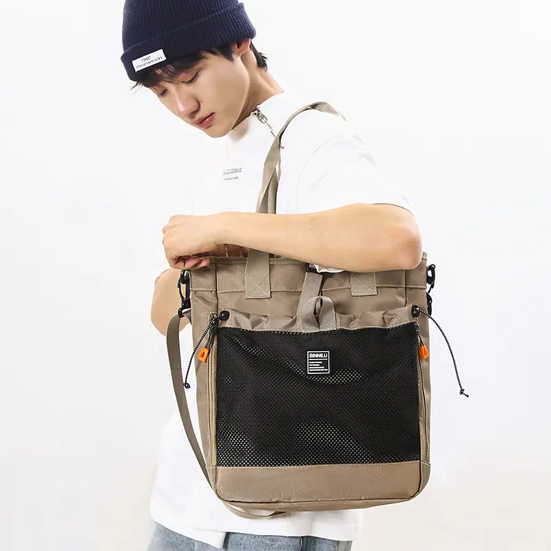 Men's Large Capacity Crossbody Bag with Laptop Compartment - Image 7
