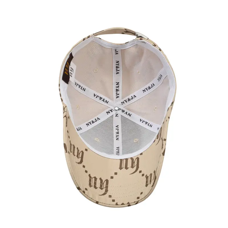 Unisex Embroidered Letter Cap Brown Spring Autumn - Image 8