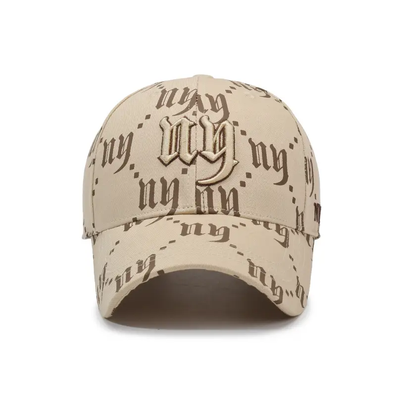 Unisex Embroidered Letter Cap Brown Spring Autumn - Image 10