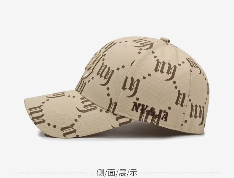 Unisex Embroidered Letter Cap Brown Spring Autumn — feature 10