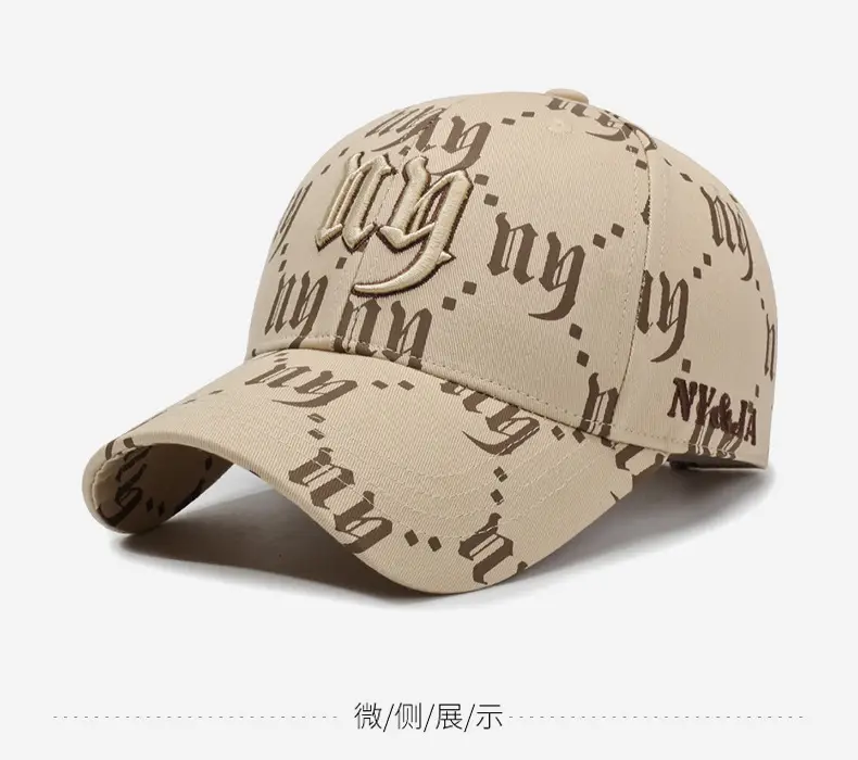 Unisex Embroidered Letter Cap Brown Spring Autumn — feature 9