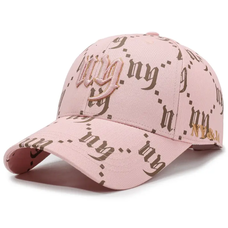Unisex Embroidered Letter Cap Brown Spring Autumn - Image 4