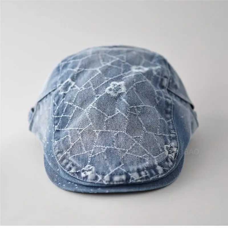 Women Korean Style Denim Forward Hat Spring Summer New Fashion - Image 8