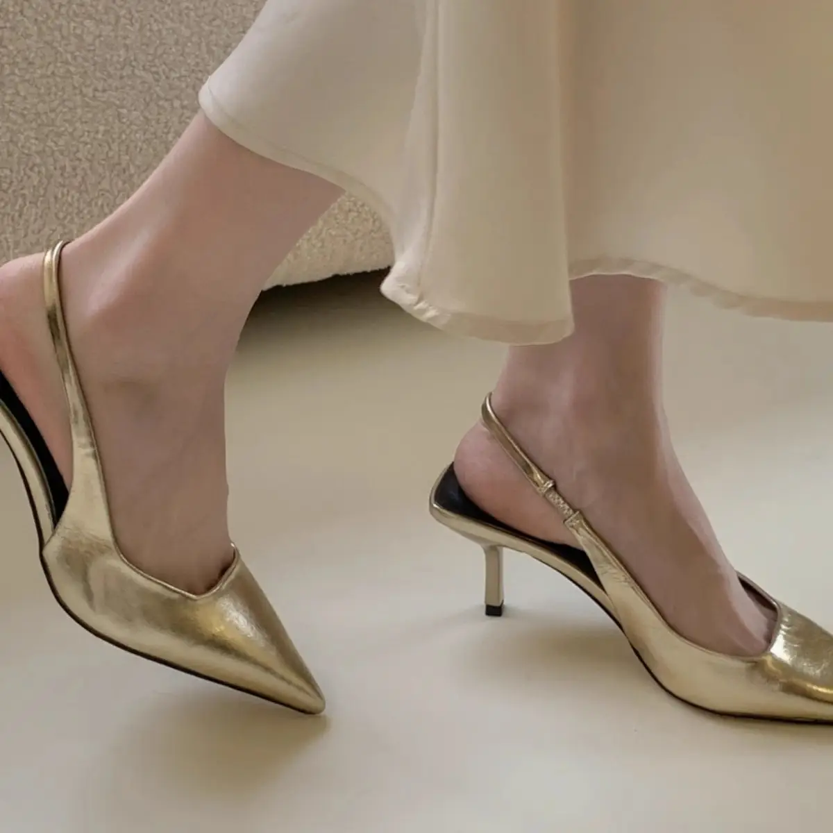 Silver Pointed Toe High Heels 2025 French Style
