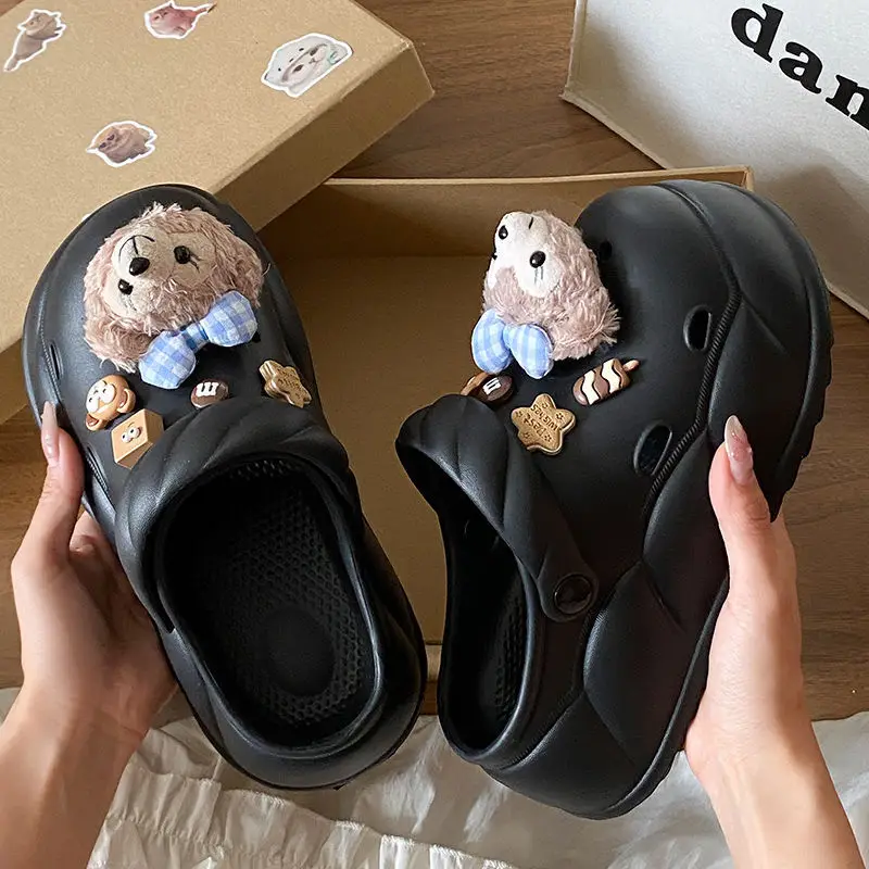 Eva Crocs 2025 Women's Breathable Crocs with Bear Design
